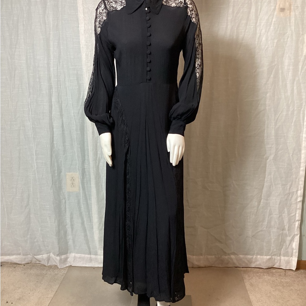 NWT byTimo Black Lace Vintage- Style Dress; Size: M